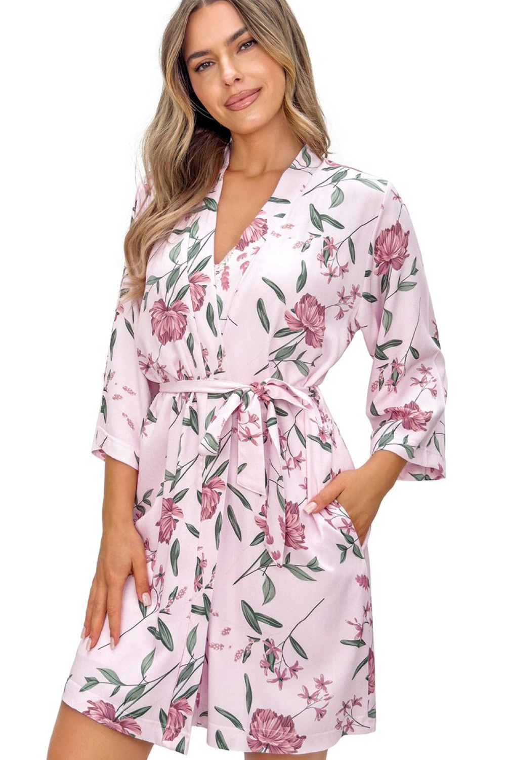 Korte ochtendjas model 228618 Donna Korte ochtendjas model 228618 Donna