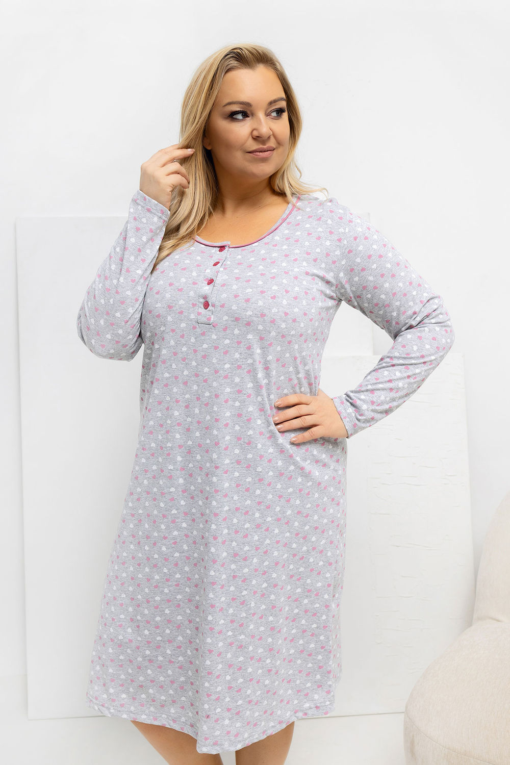 Nachtjapon Plus Size model 223309 Forever Pink Nachtjapon Plus Size model 223309 Forever Pink